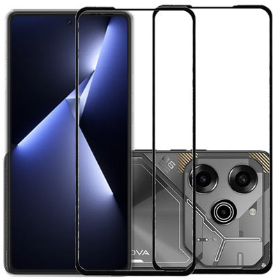 ECMERED Edge To Edge Tempered Glass for TECNO POVA 6 PRO 5G, TECNO POVA 6 PRO, Tecno Pova 6 Pro, Tecno Pova 6 Pro 5G(Pack of 2)