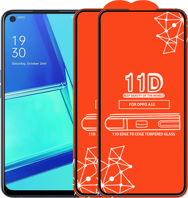 Roxel Edge To Edge Tempered Glass for Oppo A52 2020(Pack of 2)