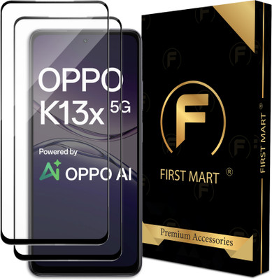 FIRST MART Edge To Edge Tempered Glass for Oppo K13X 5G, Oppo K13X(Pack of 2)