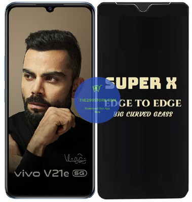Blate Edge To Edge Tempered Glass for Vivo V21E 5G, Super X Edge Glass, Super X Tempered Glass, Super X Screen Protector(Pack of 1)