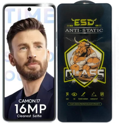 Resolute Edge To Edge Tempered Glass for Tecno Camon 17, ESD Tempered Glass, ESD Screen Protector, Anti Static, Screen Protector(Pack of 1)