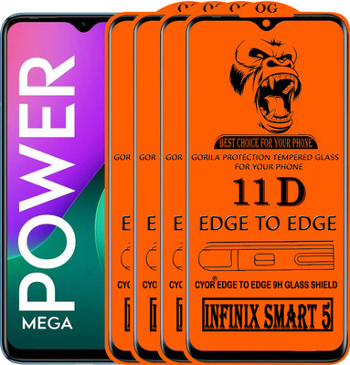 CYOR Edge To Edge Tempered Glass for INFINIX SMART 5(Pack of 4)