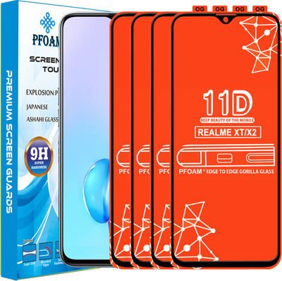 PFOAM Edge To Edge Tempered Glass for REALME X2(Pack of 4)