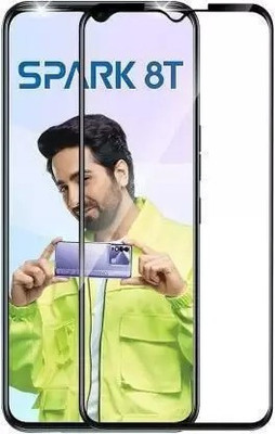 VISHZONE Edge To Edge Tempered Glass for Tecno Spark 8T(Pack of 1)