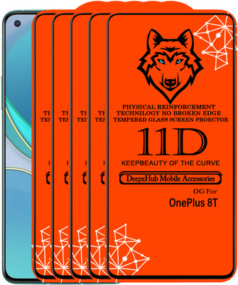 CRodible Edge To Edge Tempered Glass for OnePlus 8T(Pack of 5)
