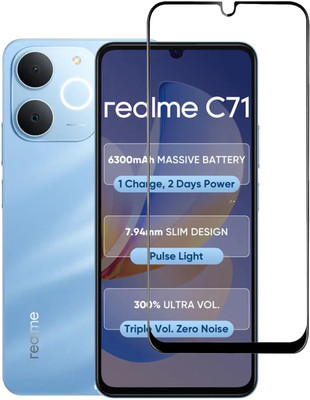 NKCASE Edge To Edge Tempered Glass for Realme C71(Pack of 1)