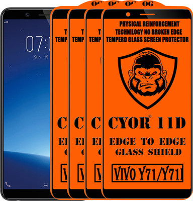 CYOR Edge To Edge Tempered Glass for VIVO Y71(Pack of 4)