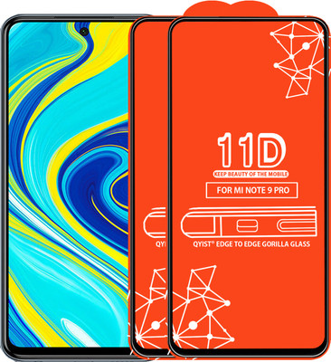 Qyist Edge To Edge Tempered Glass for Redmi Note 9 Pro(Pack of 2)