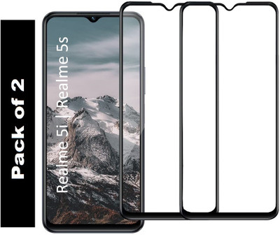 RichCell Edge To Edge Tempered Glass for Realme 5i(Pack of 2)