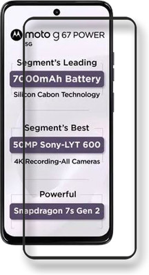 SNMART Edge To Edge Tempered Glass for Moto g67 Power 5G, Motorola G67 Power 5G(Pack of 1)