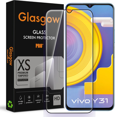 Glasgow Edge To Edge Tempered Glass for Vivo Y31 (2021)(Pack of 1)