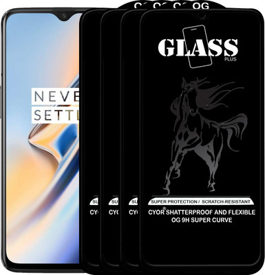 CYOR Edge To Edge Tempered Glass for OnePlus 6T(Pack of 4)