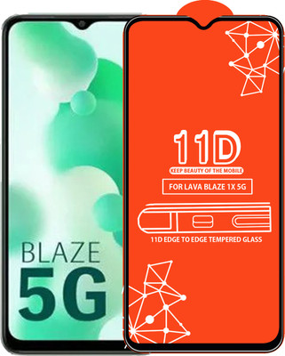 Roxel Edge To Edge Tempered Glass for Lava Blaze 1X 5G(Pack of 1)