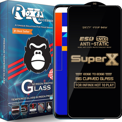 Roxel Edge To Edge Tempered Glass for INFINIX HOT 10 PLAY(Pack of 1)