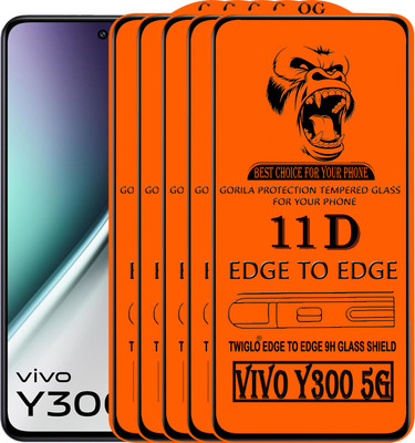 TWIGLO Edge To Edge Tempered Glass for VIVO Y300 5G(Pack of 5)
