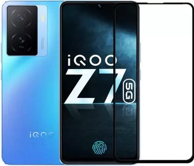 LIKEDESIGN Edge To Edge Tempered Glass for iQOO Z7 5G, Vivo iQOO Z7 5G(Pack of 1)