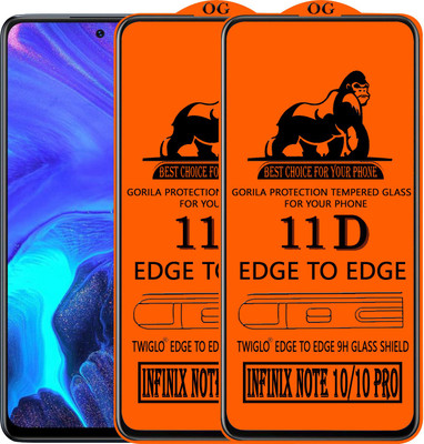 TWIGLO Edge To Edge Tempered Glass for INFINIX NOTE 10 PRO(Pack of 2)
