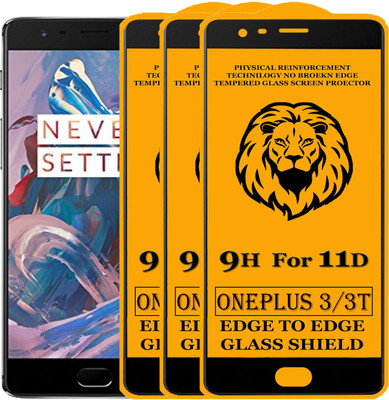 Dream Edge To Edge Tempered Glass for OnePlus 3, OnePlus 3T(Pack of 3)