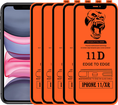 PFOAM Edge To Edge Tempered Glass for Apple iPhone XR(Pack of 5)