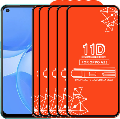 Qyist Edge To Edge Tempered Glass for Oppo A53(Pack of 5)