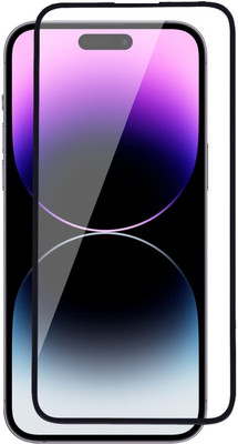 ShieldTech Edge To Edge Tempered Glass for Apple iPhone 14 Pro Max Premium Screen Guard - Screen Protector for Apple iPhone 14 Pro Max (Black)(Pack of 1)
