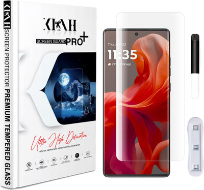 KLAH Edge To Edge Tempered Glass for Motorola G85 5G, Borderless UV Glass Protection(Pack of 1)