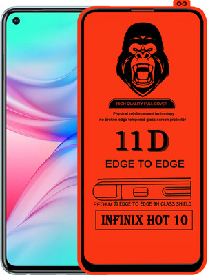 Laxdom Edge To Edge Tempered Glass for INFINIX HOT 10(Pack of 1)