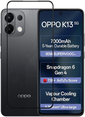 DSCASE Edge To Edge Tempered Glass for OPPO K13 5G, OPPO K13 5G(Pack of 1)