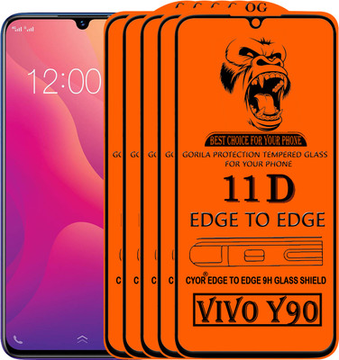 CYOR Edge To Edge Tempered Glass for VIVO Y90(Pack of 5)