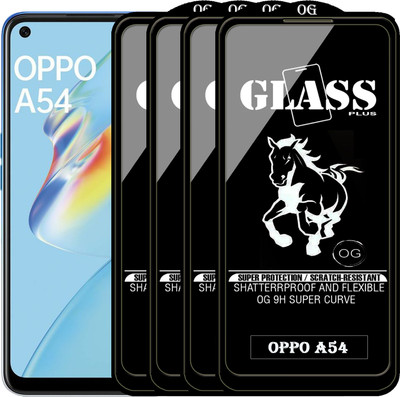 PFOAM Edge To Edge Tempered Glass for OPPO A54(Pack of 4)