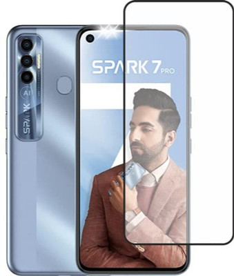 SRT Edge To Edge Tempered Glass for Tecno Spark 7 Pro(Pack of 1)
