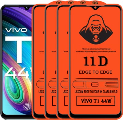 Laxdom Edge To Edge Tempered Glass for VIVO T1 44W(Pack of 4)