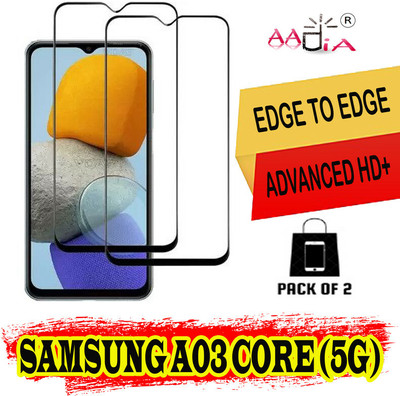 aadia Edge To Edge Tempered Glass for SAMSUNG GALAXY A03 CORE (5G)(Pack of 2)