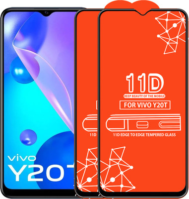 Qyist Edge To Edge Tempered Glass for Vivo Y20T(Pack of 2)
