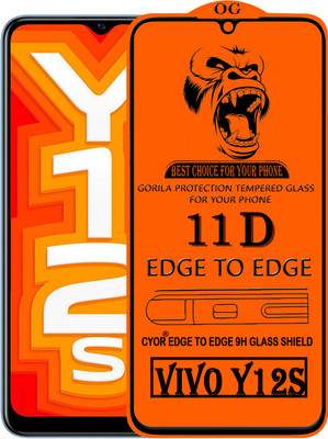CYOR Edge To Edge Tempered Glass for VIVO Y12S(Pack of 1)
