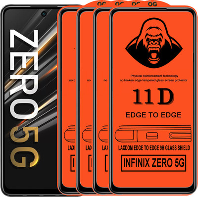Laxdom Edge To Edge Tempered Glass for INFINIX ZERO 5G(Pack of 4)