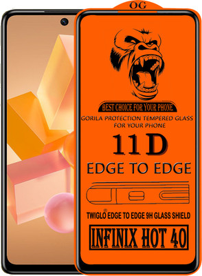 TWIGLO Edge To Edge Tempered Glass for INFINIX HOT 40(Pack of 1)