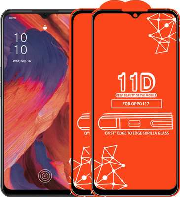Qyist Edge To Edge Tempered Glass for Oppo F17(Pack of 2)