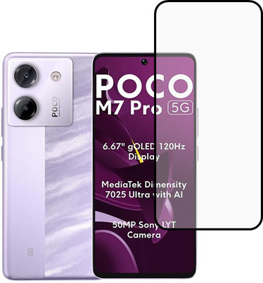 VISHRN Edge To Edge Tempered Glass for POCO C75 5G, Poco C75 5G, Poco C75(Pack of 1)