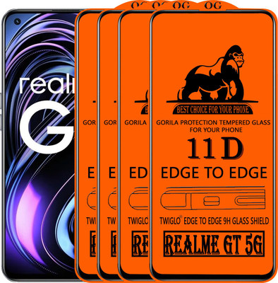 TWIGLO Edge To Edge Tempered Glass for REALME GT 5G(Pack of 4)