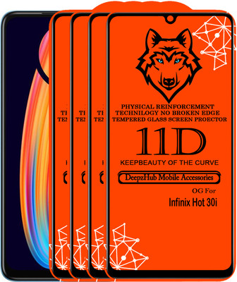 DeepzHub Edge To Edge Tempered Glass for Infinix HOT 30i(Pack of 4)