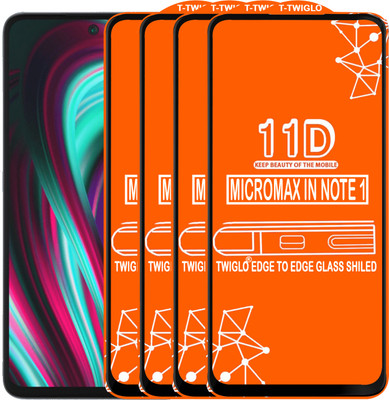 TWIGLO Edge To Edge Tempered Glass for MICROMAX IN NOTE 1(Pack of 4)