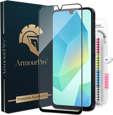 ArmourPro Edge To Edge Tempered Glass for Samsung A16 5G, Samsung Galaxy A16 5G, Samsung M16 5G, Samsung F16 5G, OG Tempered Glass with Cable Protector(Pack of 1)