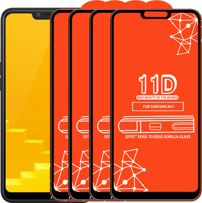 Qyist Edge To Edge Tempered Glass for Realme C1(Pack of 4)