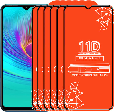 Qyist Edge To Edge Tempered Glass for Infinix Smart 4(Pack of 6)