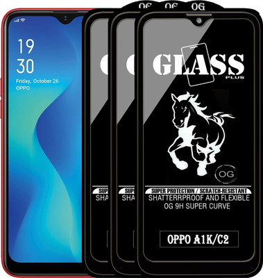 PFOAM Edge To Edge Tempered Glass for OPPO A1K(Pack of 3)