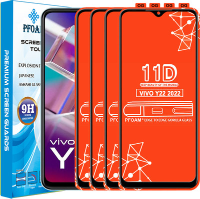 PFOAM Edge To Edge Tempered Glass for VIVO Y22 2022(Pack of 4)
