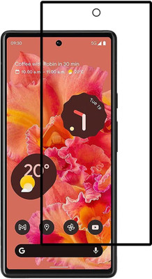 Maxboost Edge To Edge Tempered Glass for Google Pixel 6 (6.4 inch) Advanced Black Border Screen Protector(Pack of 1)