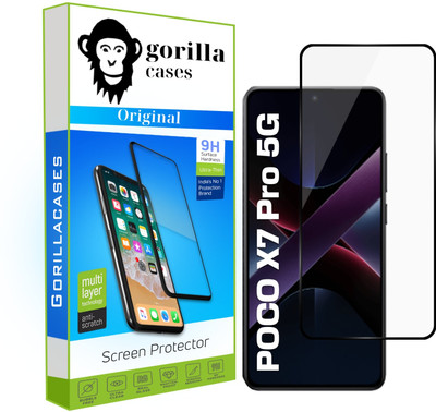 Gorilla Cases Edge To Edge Tempered Glass for POCO X7 Pro 5G, POCO X7 Pro(Pack of 1)