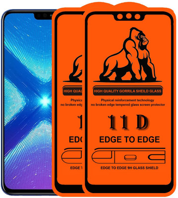 1DOLLAR Edge To Edge Tempered Glass for Honor 8x-11D Glass(Packof 2)(Pack of 2)